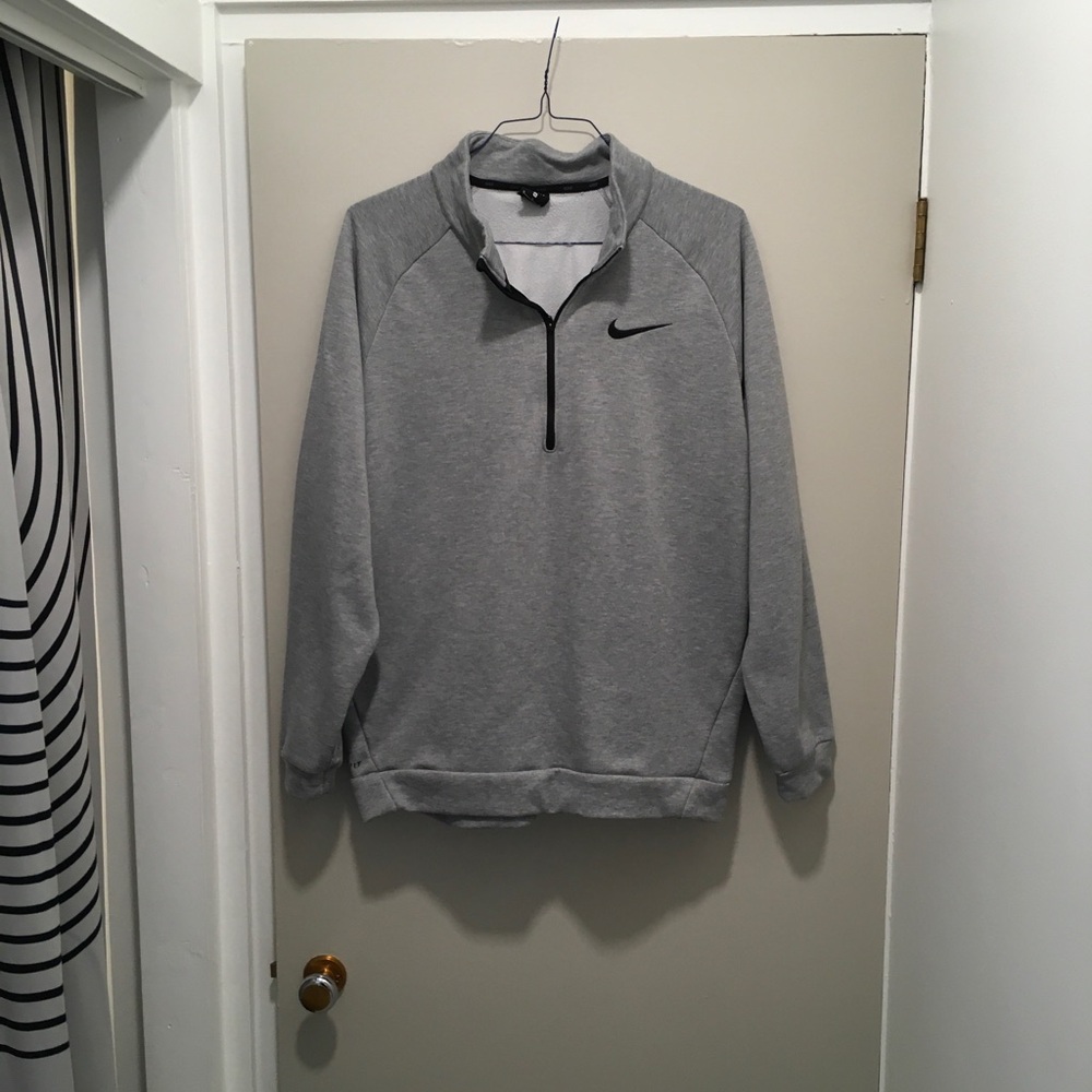 Nike Mens Quarter Zip Pullover Gray XL